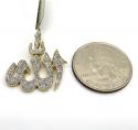 10k yellow gold medium diamond allah pendant 0.49ct