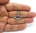10k yellow gold medium diamond allah pendant 0.49ct