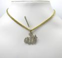 10k yellow gold medium diamond allah pendant 0.49ct