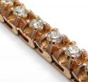14k rose gold 13 pointer diamond tennis bracelet 8 inch 5.25ct