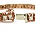 14k rose gold 13 pointer diamond tennis bracelet 8 inch 5.25ct