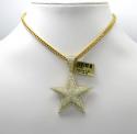 10k yellow gold diamond double layer star pendant 3.25ct