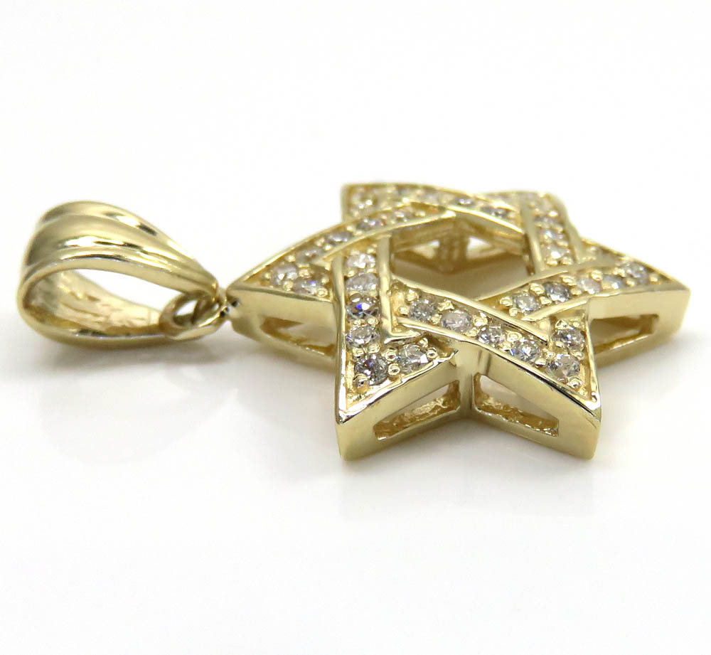 14k yellow or white gold diamond star of david pendant 0.50ct - Image 3