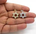 14k yellow or white gold diamond star of david pendant 0.50ct