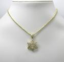 14k yellow or white gold diamond star of david pendant 0.50ct