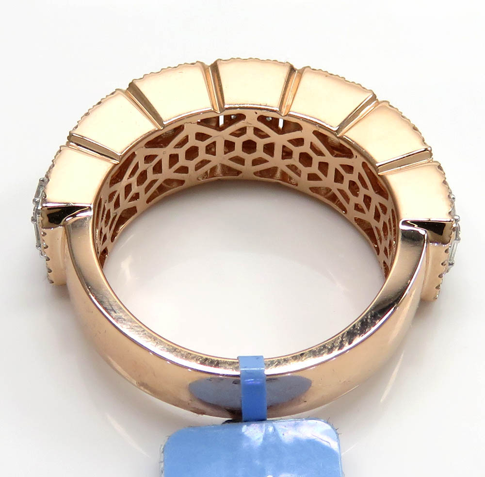 14k rose white or yellow gold round & baguette vs diamond ring 1.62ct - Image 6