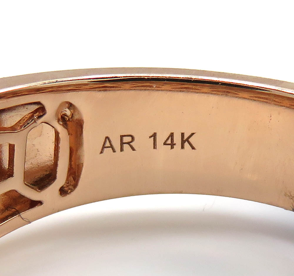 14k rose white or yellow gold round & baguette vs diamond ring 1.62ct - Image 7