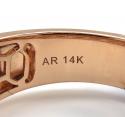 14k rose white or yellow gold round & baguette vs diamond ring 1.62ct 
