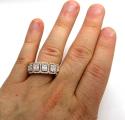 14k rose white or yellow gold round & baguette vs diamond ring 1.62ct 