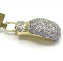 10k yellow gold diamond boxing glove pendant 1.12ct