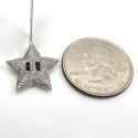 10k yellow gold small diamond mario star pendant 0.34ct