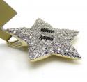 10k yellow gold small diamond mario star pendant 0.34ct
