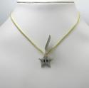 10k yellow gold small diamond mario star pendant 0.34ct