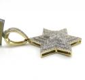 10k yellow gold tier diamond star of david pendant 0.65ct