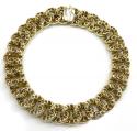 10k yellow gold diamond cuban hollow bracelet 12mm 8.50 inches 3.56ct 