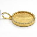 14k yellow gold large diamond liberty 1/2 oz coin pendant 1.15ct