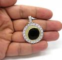 10k yellow gold large diamond picture pendant 0.67ct