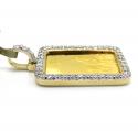 10k yellow gold large diamond goat suisse bar pendant 1.04ct