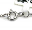 14k white gold enamel diamond evil eye pendant and chain 16 inches 0.12ct