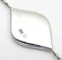 14k white gold blue enamel diamond evil eye bracelet 7 inches 0.07ct