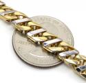 10k two tone fancy anchor link chain 22 inches 7mm