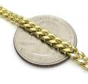 10k yellow gold hollow miami link chain 20-26 inches 4.50mm