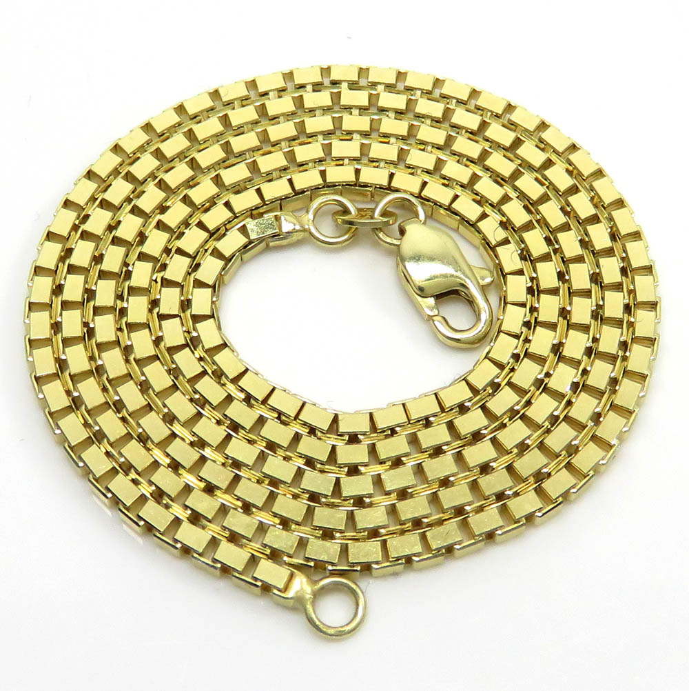 10k yellow gold solid box link chain 20-24 inches 2mm  - Image 2