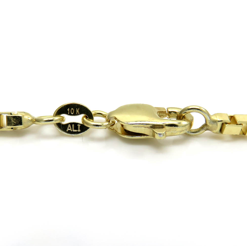 10k yellow gold solid box link chain 20-24 inches 2mm 