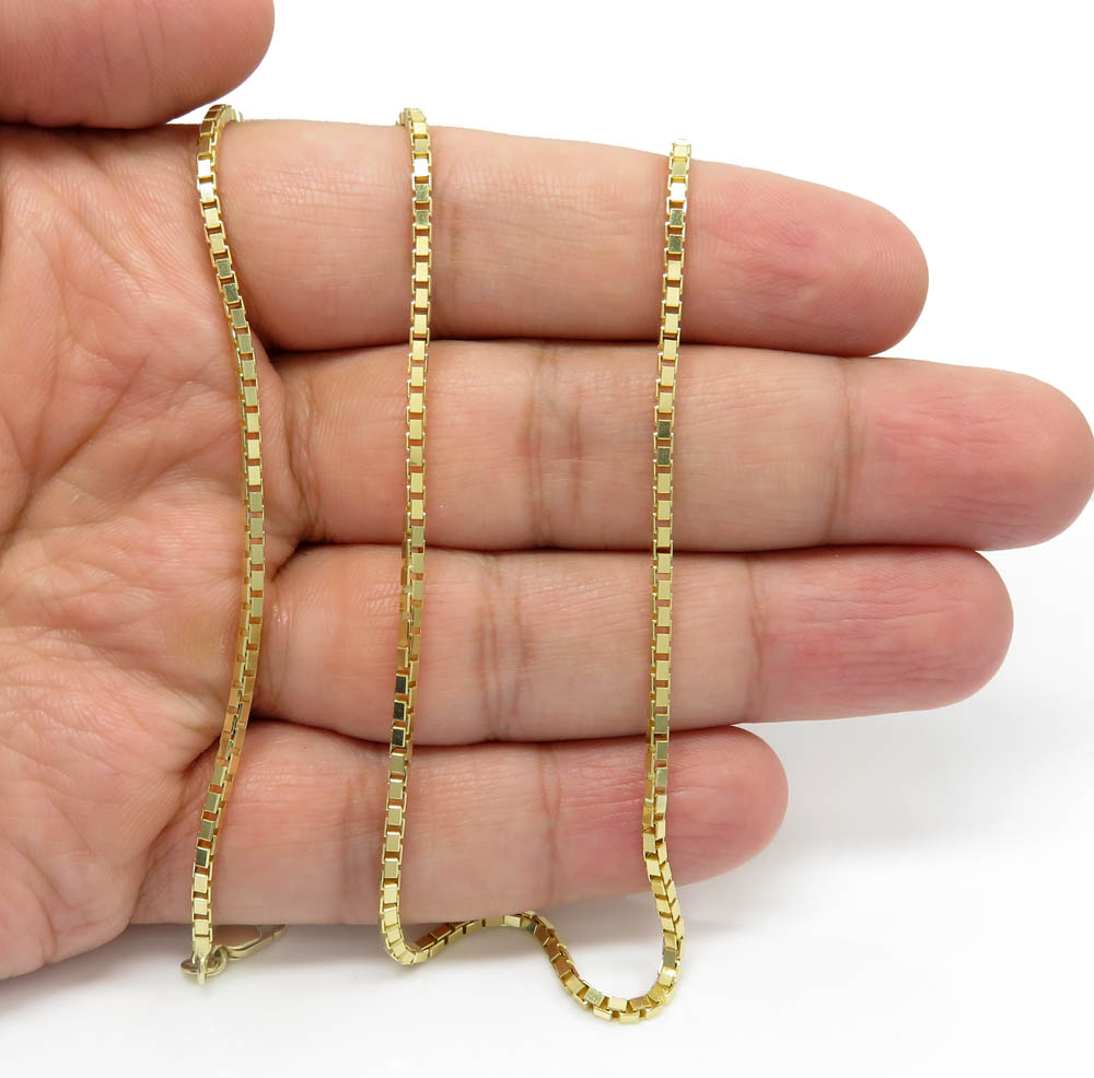 10k yellow gold solid box link chain 20-24 inches 2mm  - Image 5