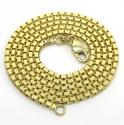 10k yellow gold solid box link chain 20-24 inches 2mm