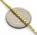 10k yellow gold solid box link chain 20-24 inches 2mm