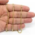 10k yellow gold solid box link chain 20-24 inches 2mm 