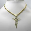10k two tone gold medium hanging jesus