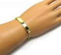 10k yellow gold hollow cuban id bracelet 8 inch 4.2mm 
