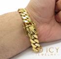 10k yellow gold solid thick miami bracelet 8.50