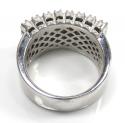 14k white gold diamond thick cluster ring 2.00ct