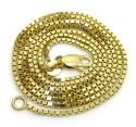 14k yellow gold skinny solid box link chain 18-22 inch 1.1mm