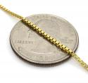 14k yellow gold skinny solid box link chain 18-22 inch 1.1mm