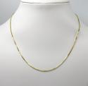 14k yellow gold skinny solid box link chain 18-22 inch 1.1mm