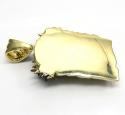 14k yellow gold large canary & black diamond jesus pendant 6.90 ct