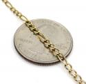 14k yellow gold solid figaro link chain 18 inch 2.60mm