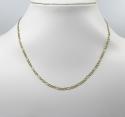 14k yellow gold solid figaro link chain 18 inch 2.60mm