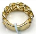 10k yellow gold solid diamond cuban ring 0.89ct