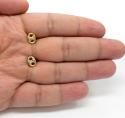 14k yellow gold small 8mm puffed gucci solid earrings