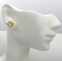 14k yellow gold small 8mm puffed gucci solid earrings
