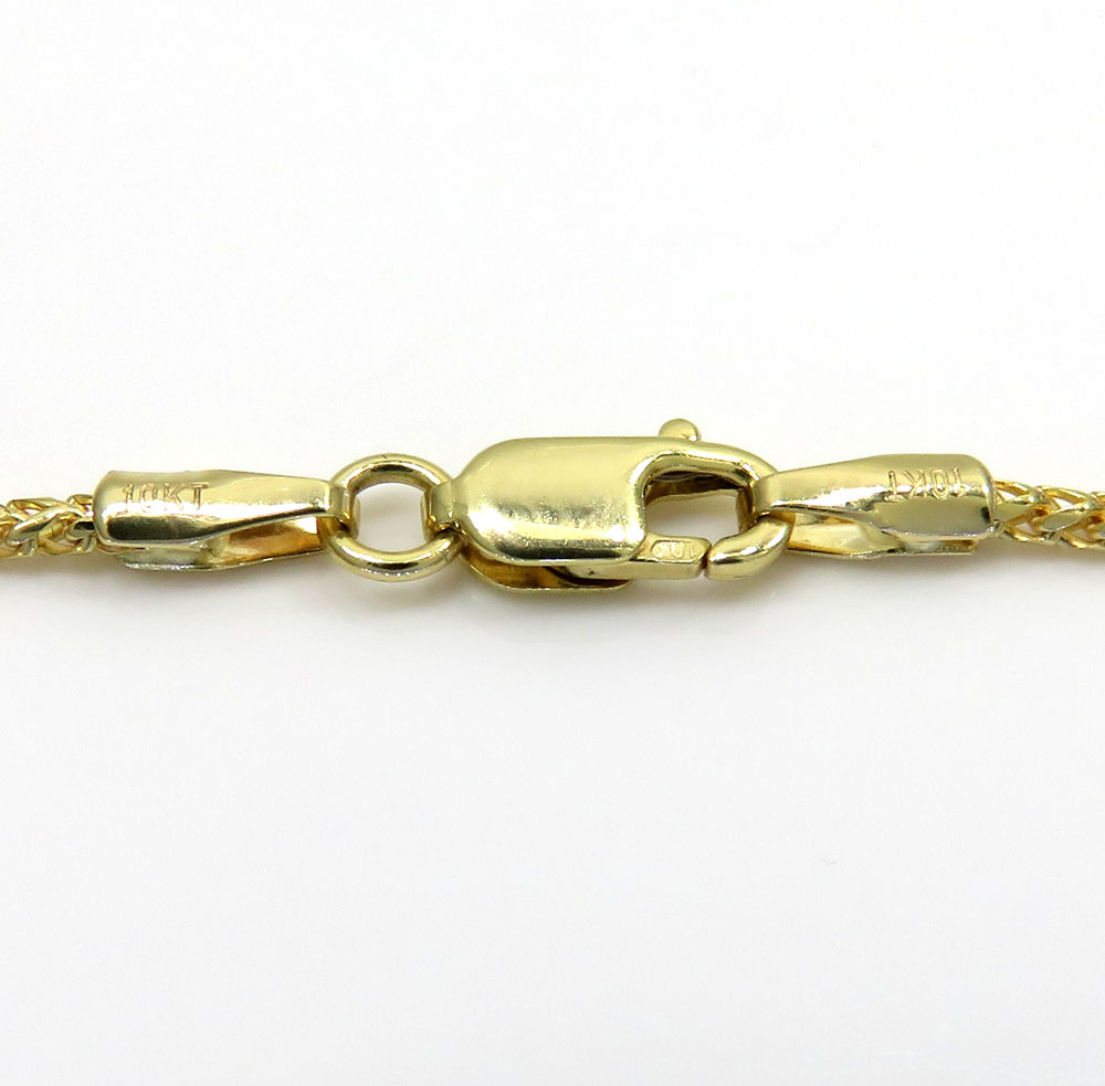 10k yellow gold solid skinny franco link chain 18-24 inches 1.5mm - Image 4