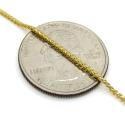 10k yellow gold solid skinny franco link chain 18-24 inches 1.5mm