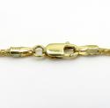 10k yellow gold solid skinny franco link chain 18-24 inches 1.5mm