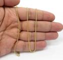 10k yellow gold solid skinny franco link chain 18-24 inches 1.5mm