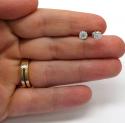 14k white gold vs2 round cut diamond studs earrings 1.00ct